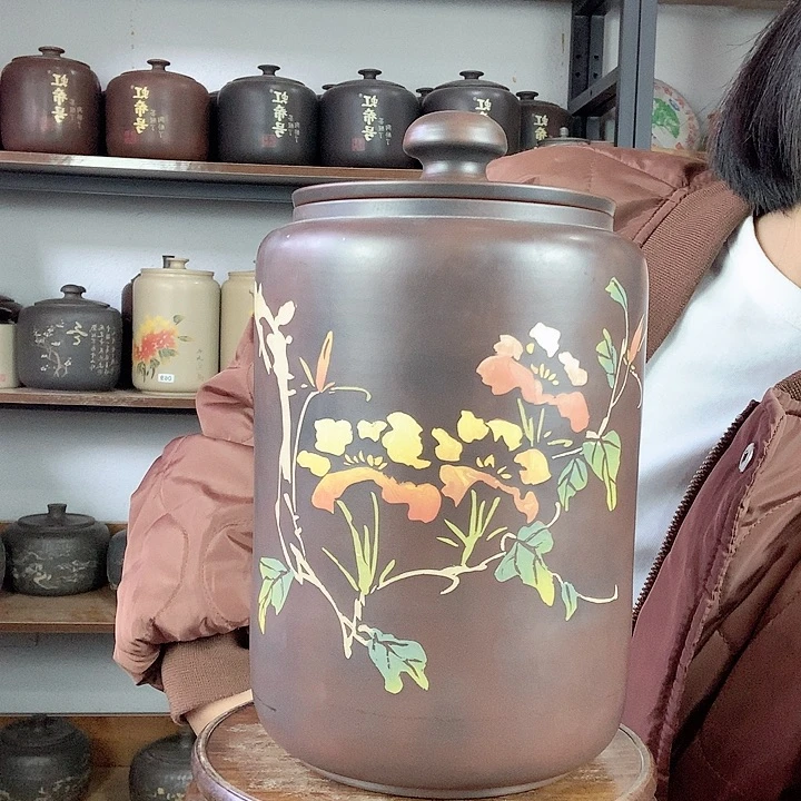 罐微瑕精磨彩填醒茶罐