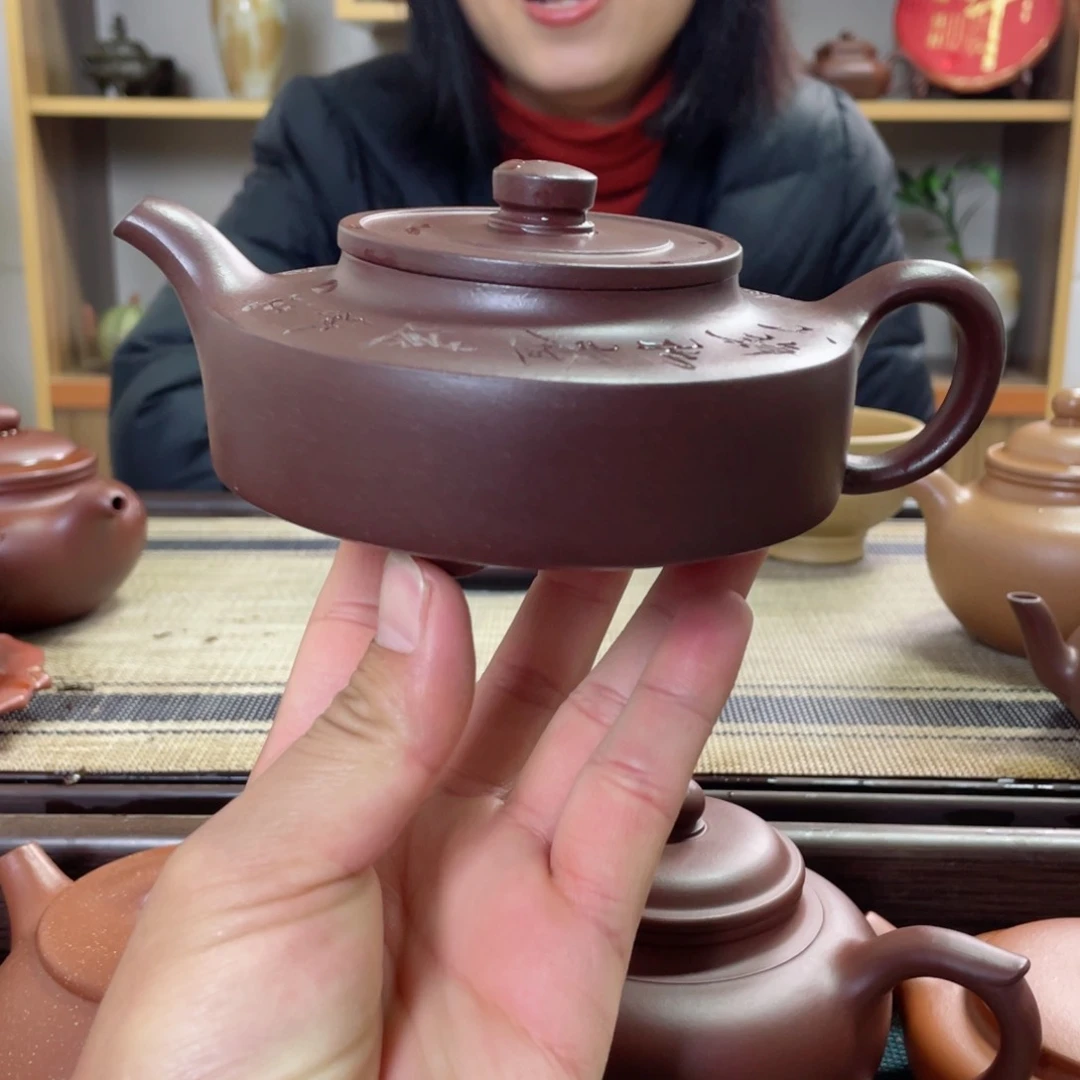 紫砂茶壶周盘紫泥