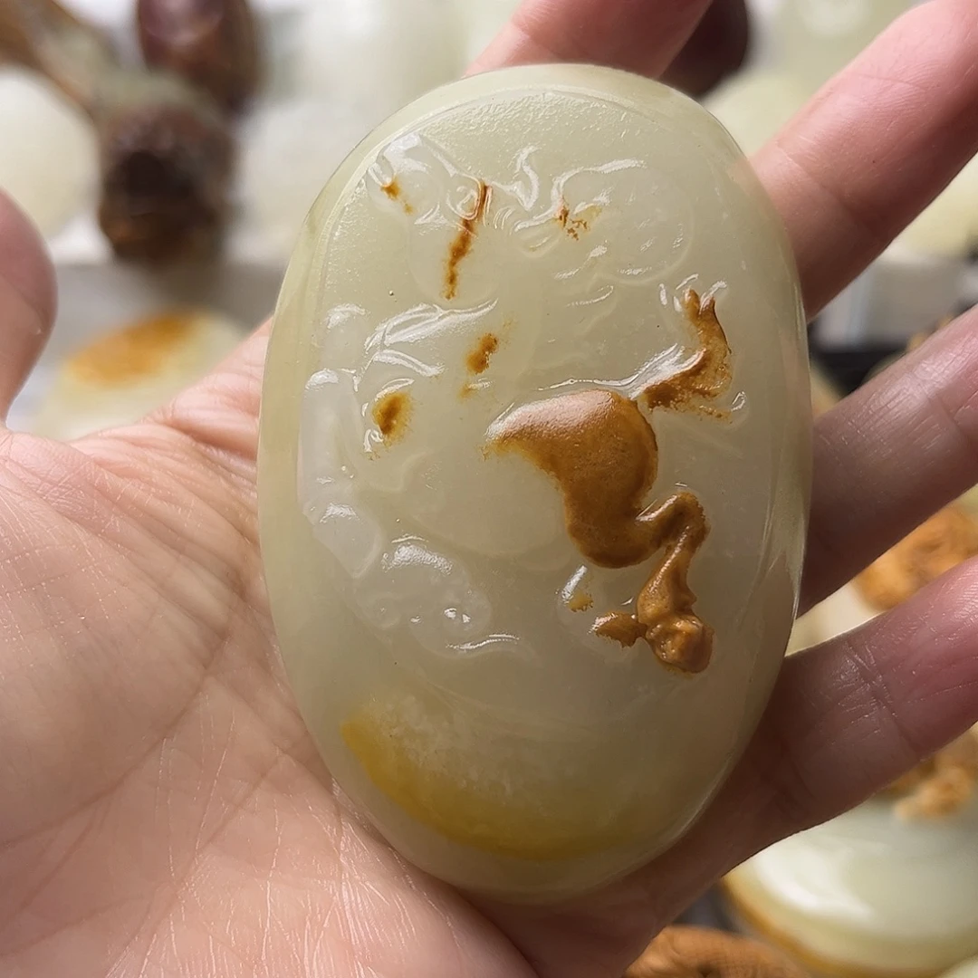 石材方解石手把摆件不退换马