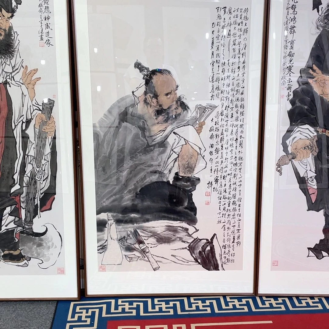 国画手绘画作品带框80/160
