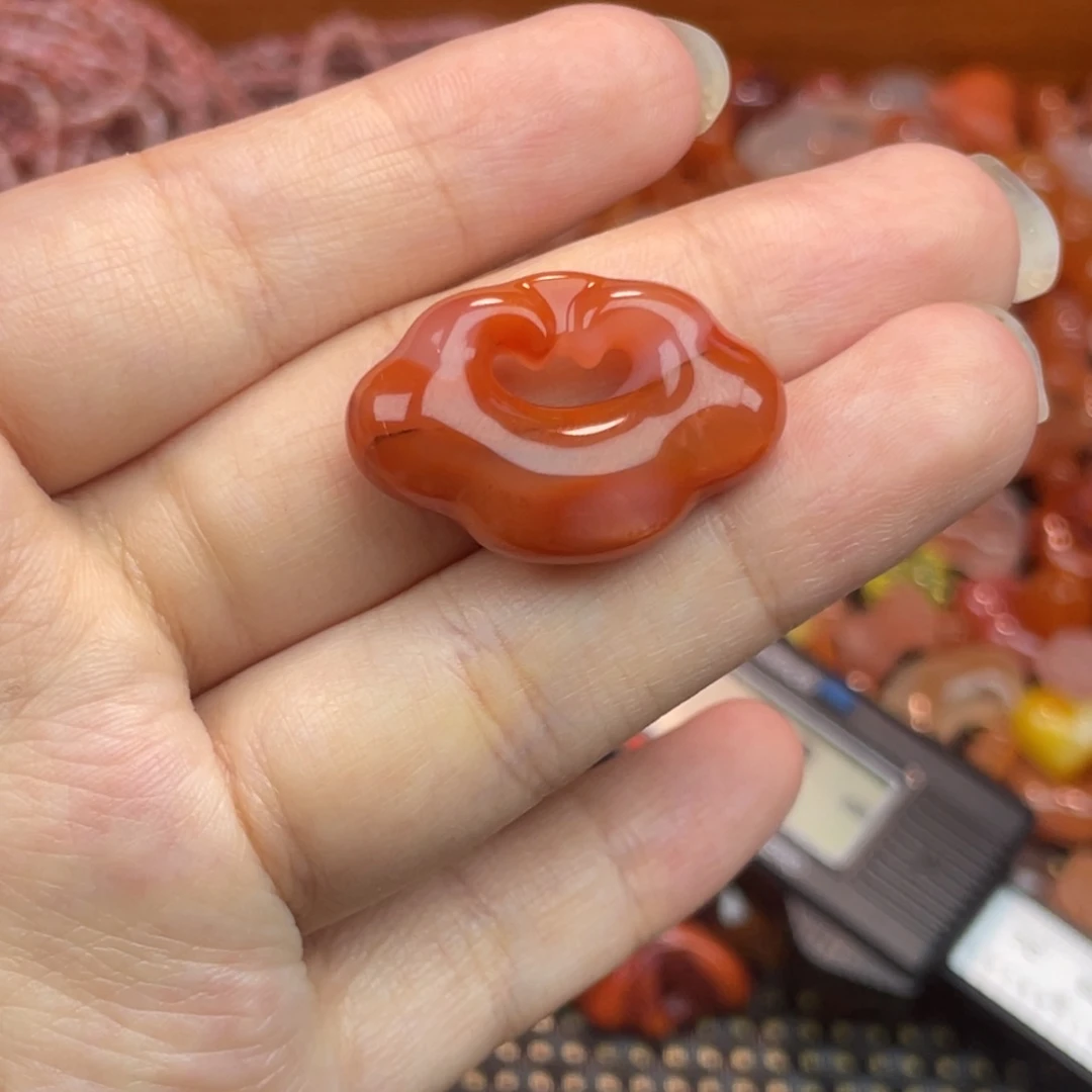 未镶嵌南红玛瑙珠宝半成品如意锁