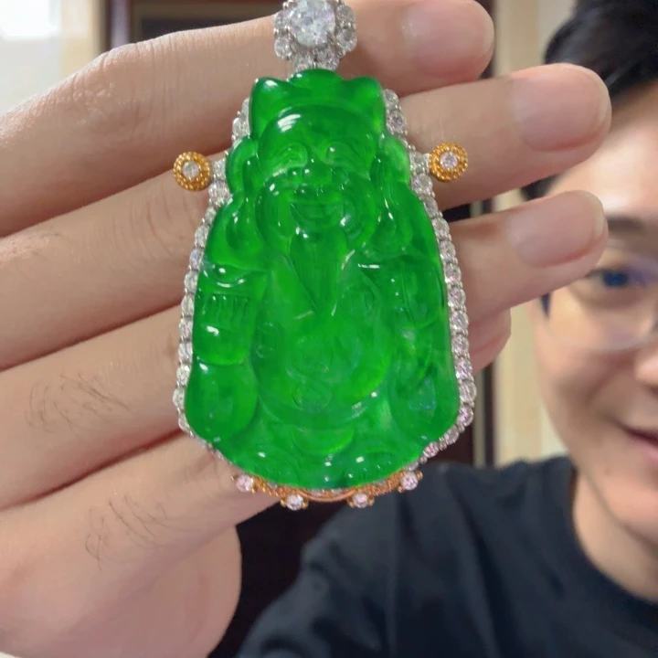 翡翠银S925镶嵌颈饰