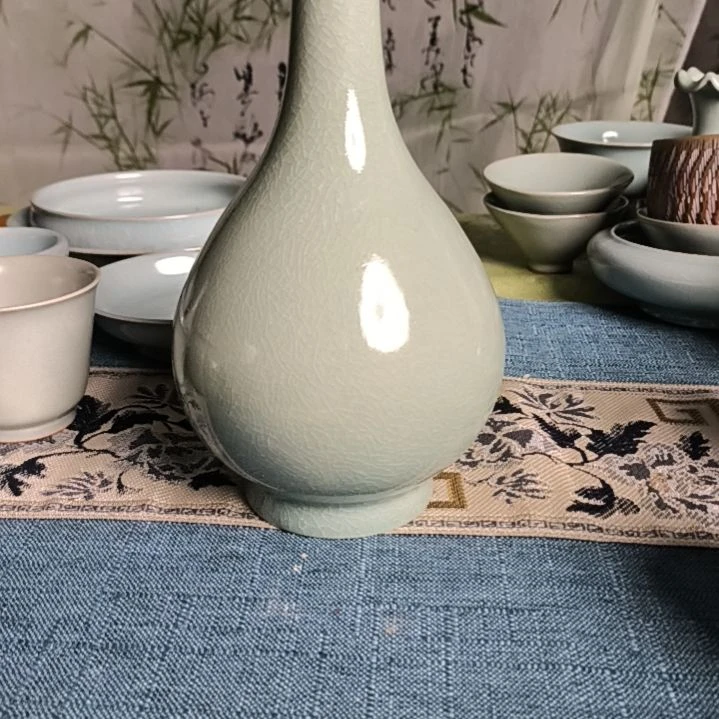 摆件清凉寺汝瓷仿古釉纯手工玉壶春