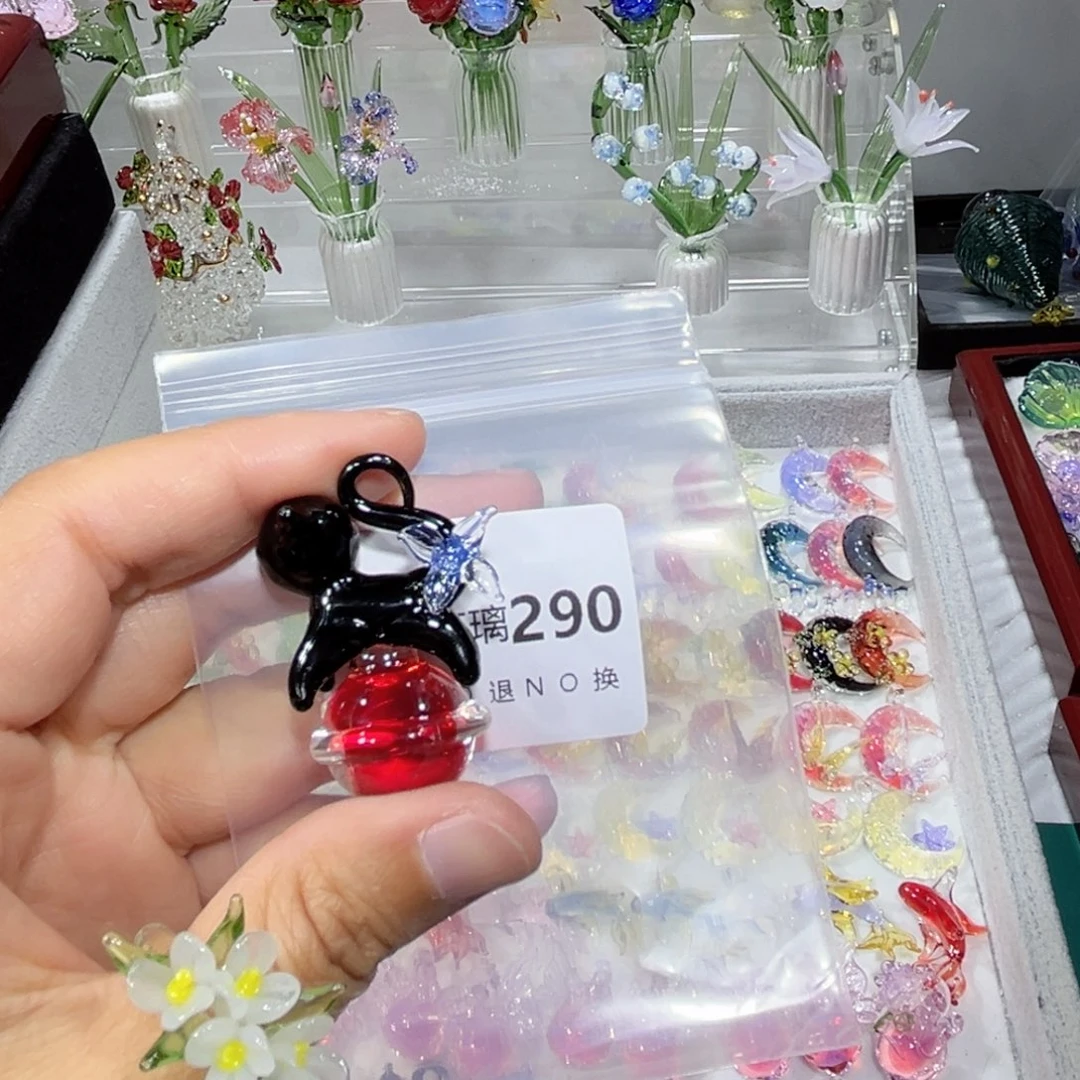 吊坠（不含链）琉璃290星球猫一个