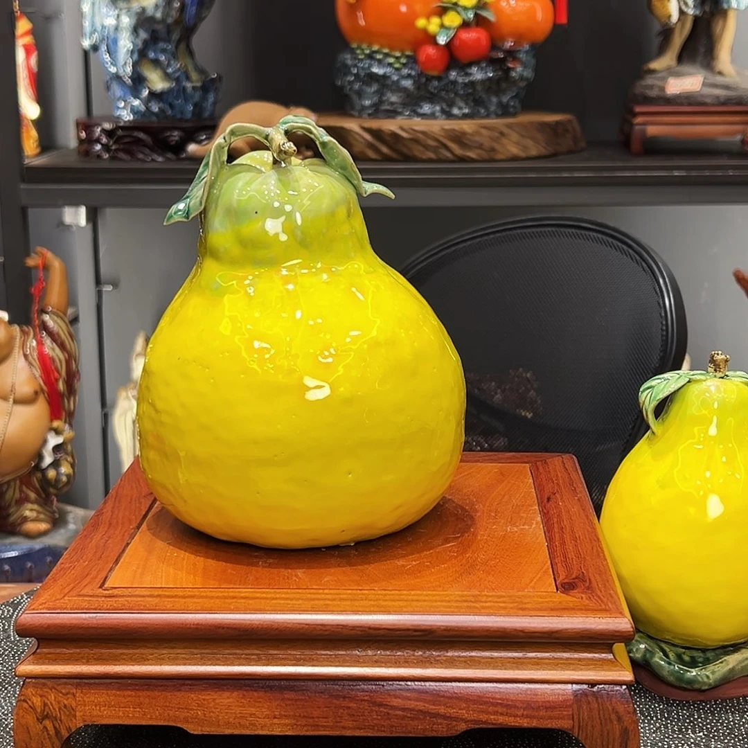 大柚子纯手工制作陶瓷工艺品陶瓷艺术