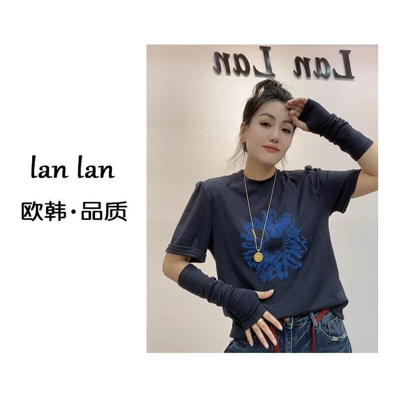 琪琪-早秋上新【太阳花袖套】韩版简约显瘦公主中袖时尚百搭气质