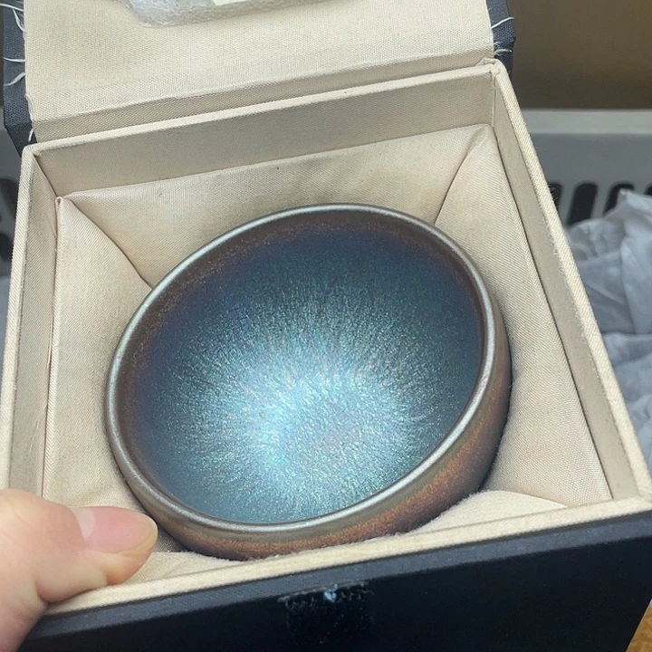 茶盏天青钵钵配礼盒