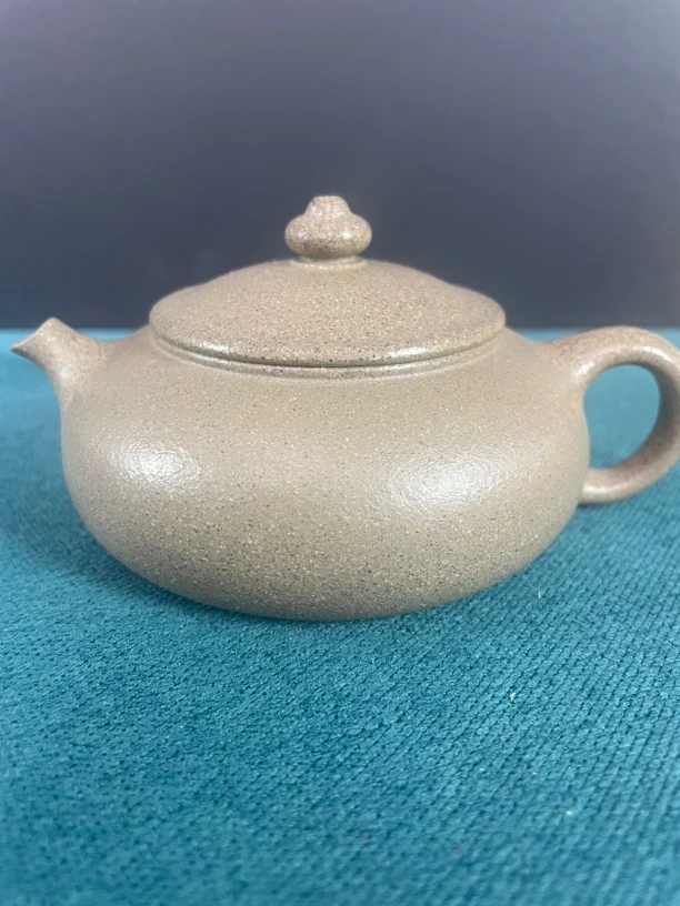宜兴原矿老青段寒江紫砂茶壶150cc全手工