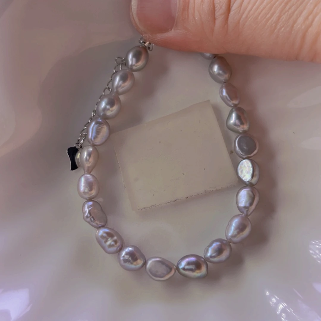 淡水珍珠手绳合金