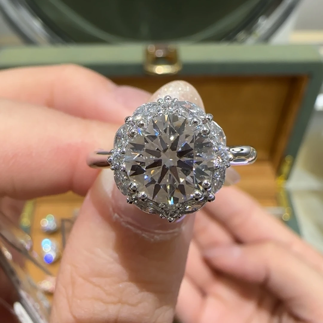 实验室培育钻石铂Pt950镶嵌许妍赵露思同款2卡igi双证