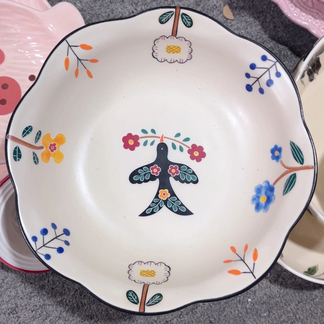 陶木兰春9.5寸花型深盘