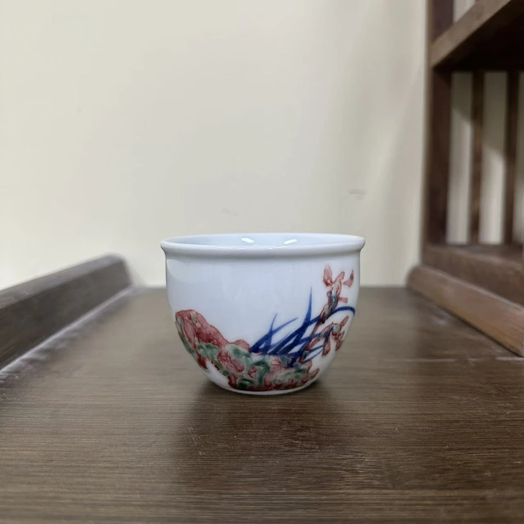 景德镇青花釉里红小杯