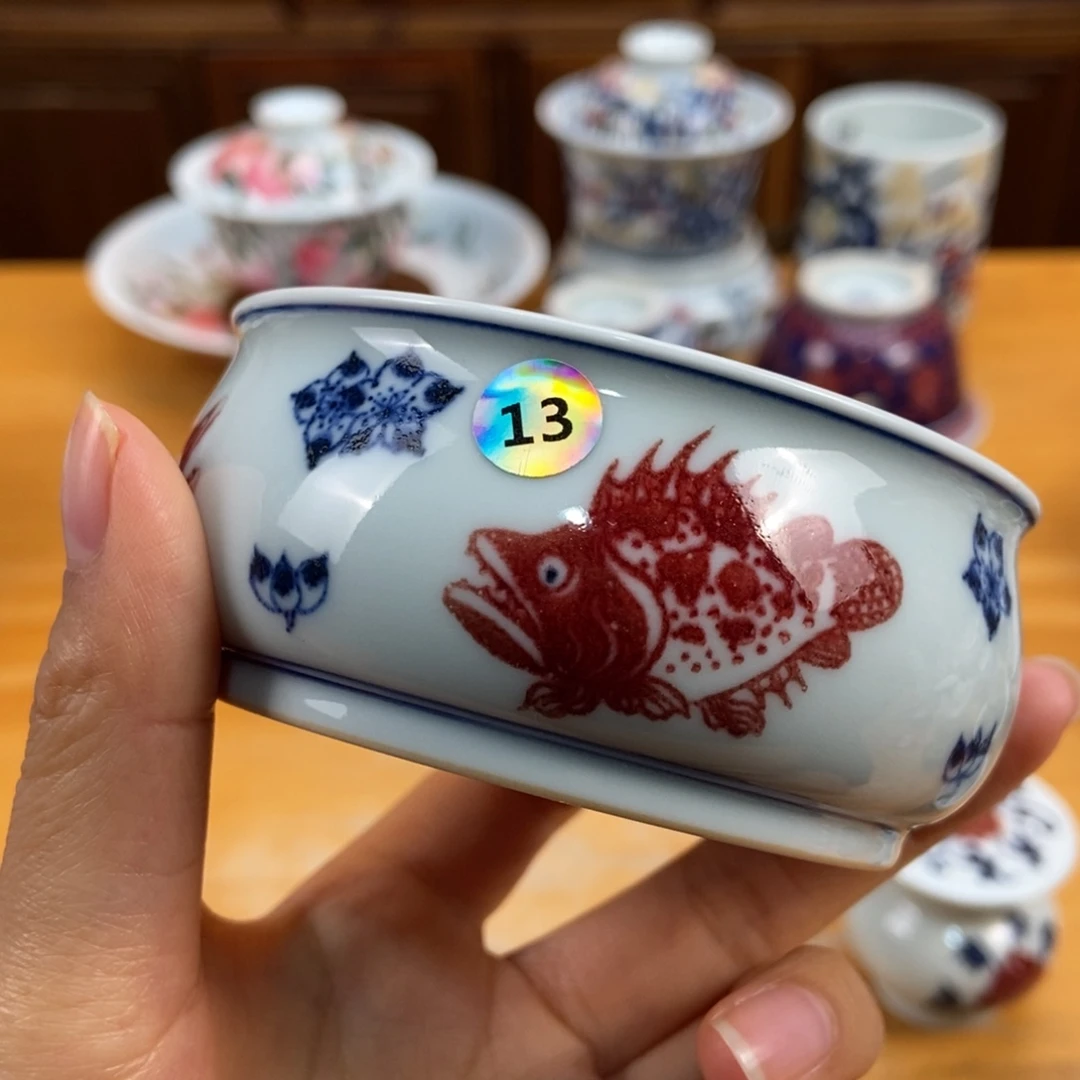 手绘现代茶具非古董