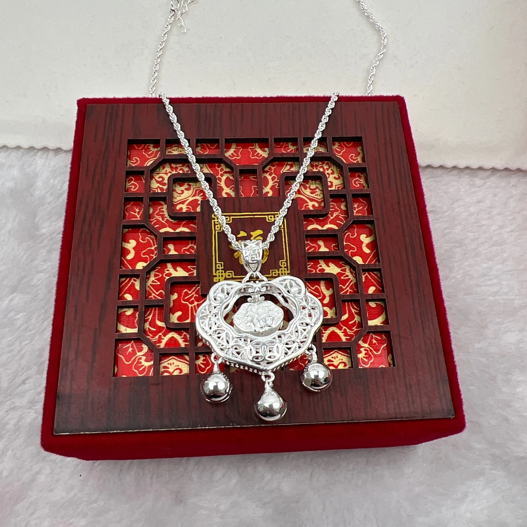 999足银货号 1014 银色项链女款【无礼盒】