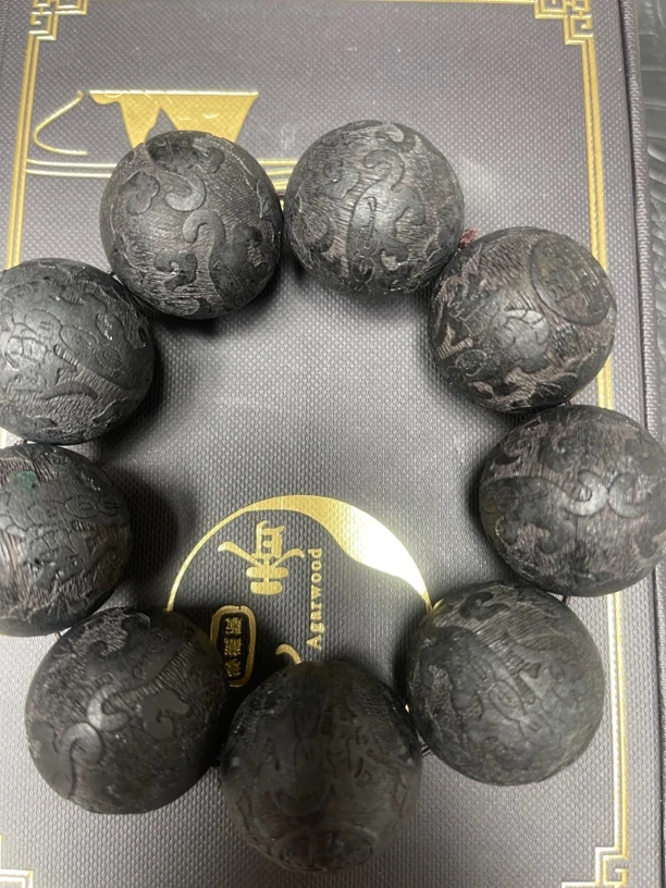 A120芽庄黑棋沉香25mm