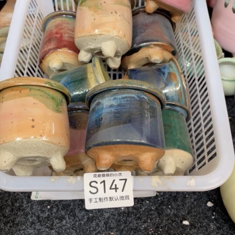 紫砂花盆微瑕147口径5.5左右