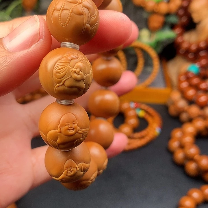 橄榄核手串/手链H*q半身弥勒17