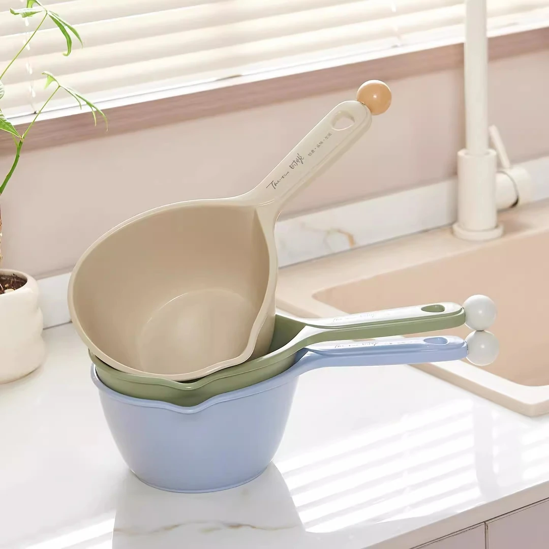 水勺厨房舀水瓢家用长柄塑料大号创意加深厚水舀子水漂浇花水勺子