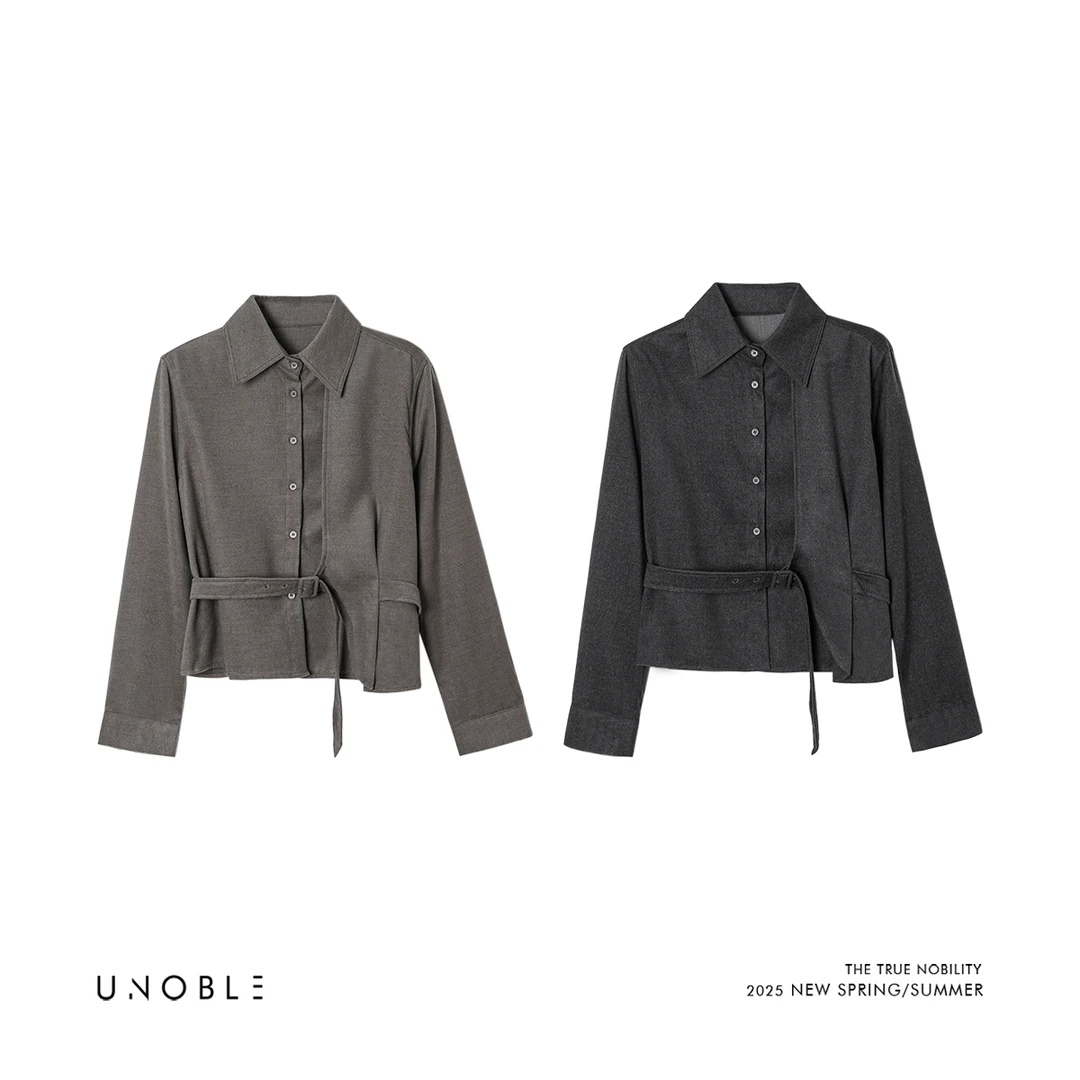 UNOBLE 2025 A/W【柔云暖叠】百搭羊毛衬衣 宽松上衣