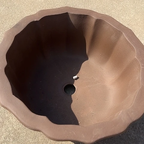 紫砂宜兴紫砂花盆29圆莲花