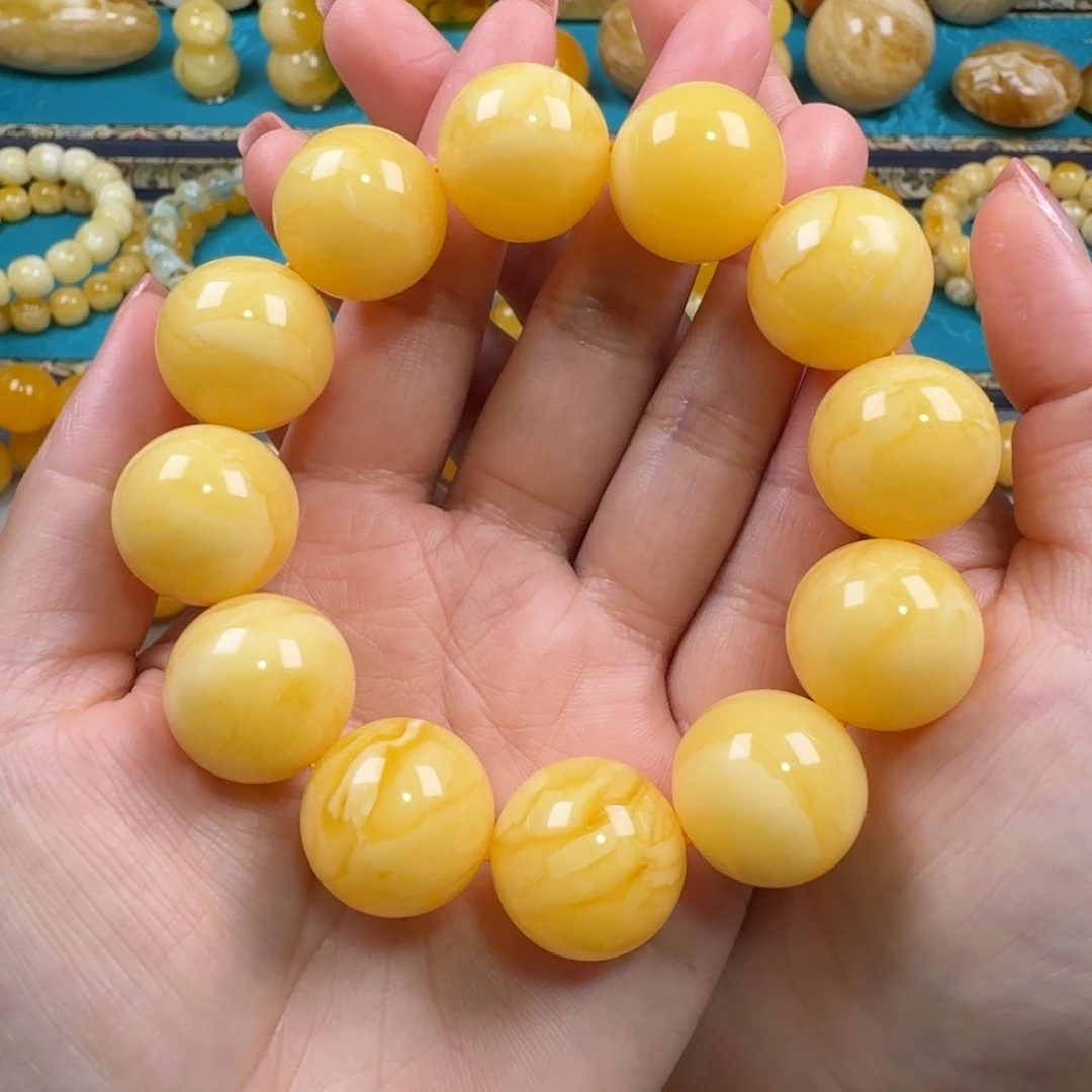 琥珀未镶嵌手链同料