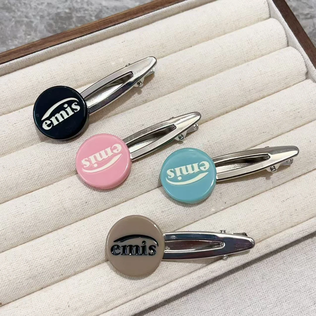 时尚圆盘字母侧边夹刘海夹J1436