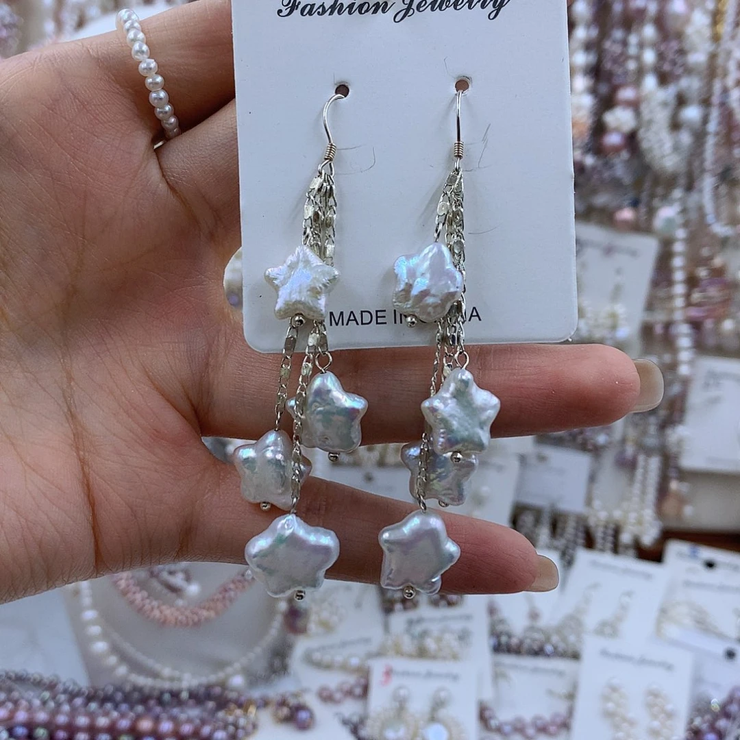 项链银S925镶嵌淡水珍珠