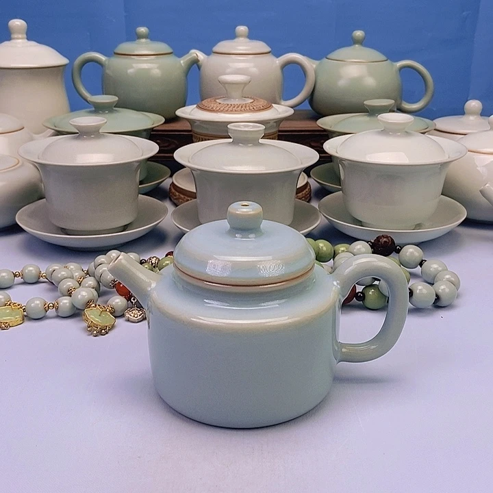 壶天青微蓝德中壶原矿原釉原产地