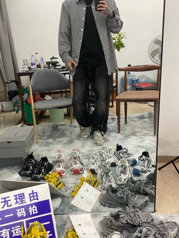 2025新款3XL老爹鞋做旧十代老爹鞋伏尔甘男女增高鞋厚底休闲情侣