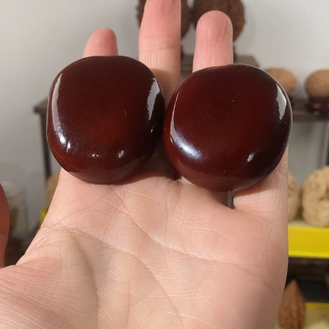 吊坠文玩核桃开****²平安豆2颗