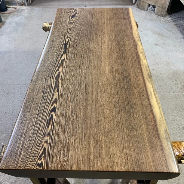 127*58*7 鸡翅木半方边大板桌、茶桌、办公桌、送脚架、不包邮、微瑕疵