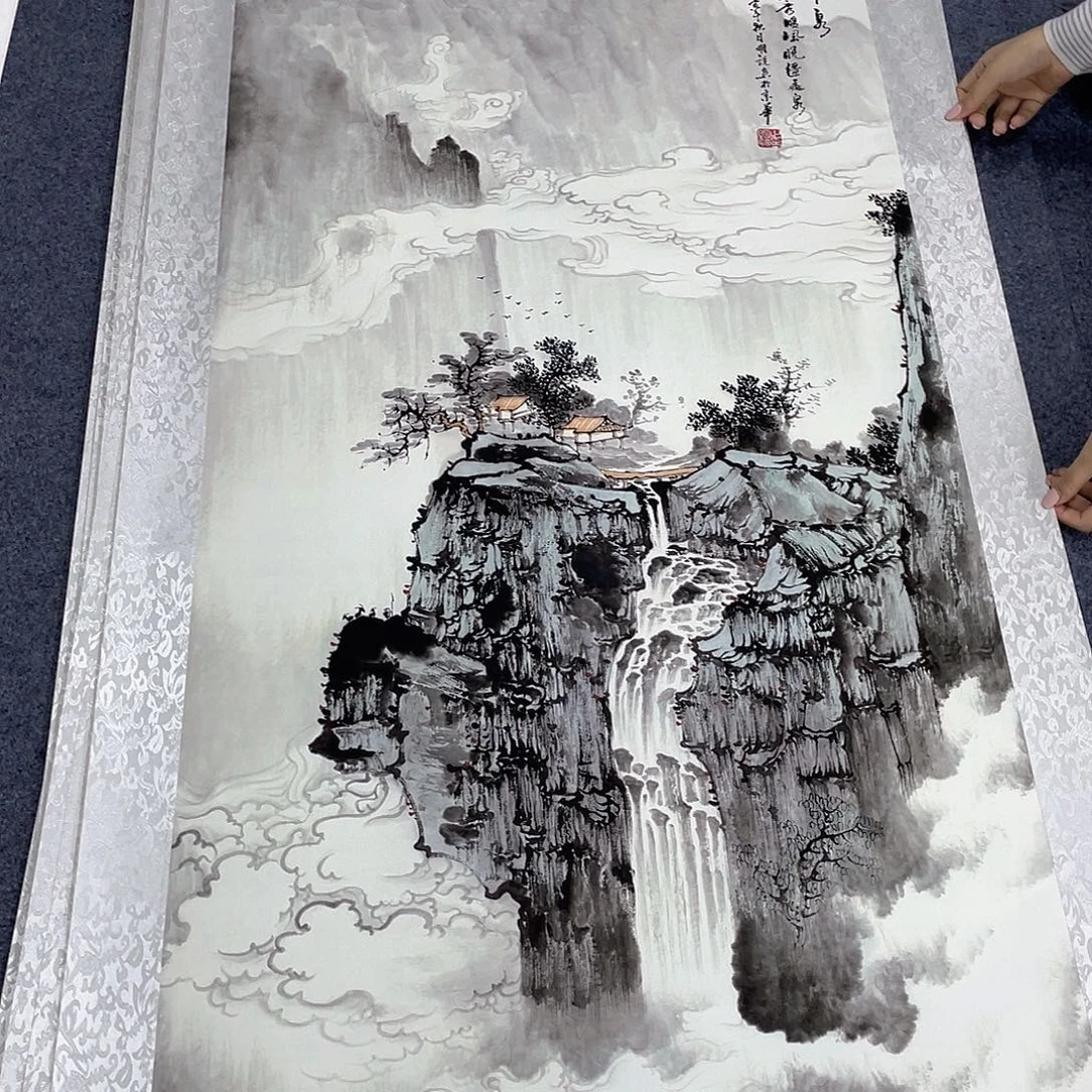 国画作品小姐姐放漏…