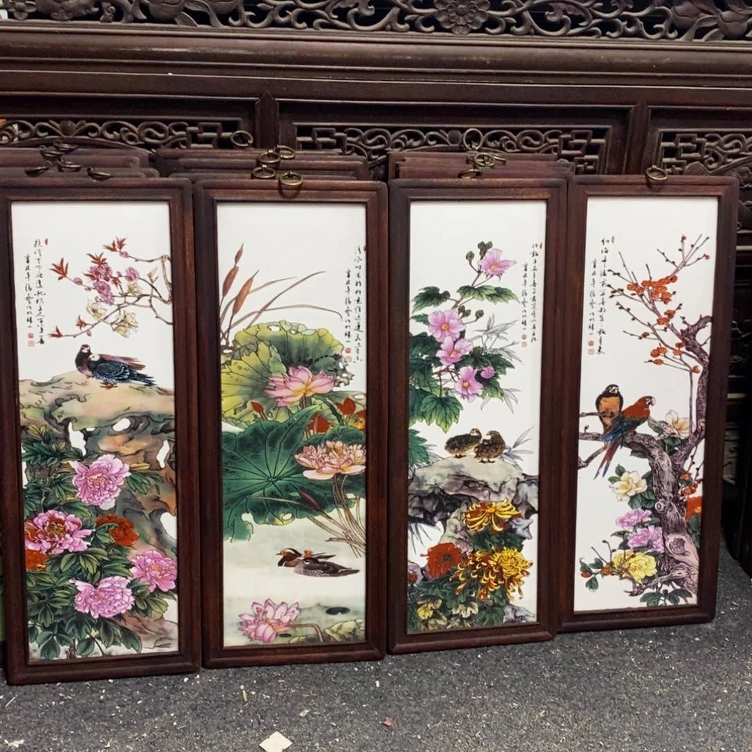 瓷片55*21*4 景德镇瓷板画柴窑烧制