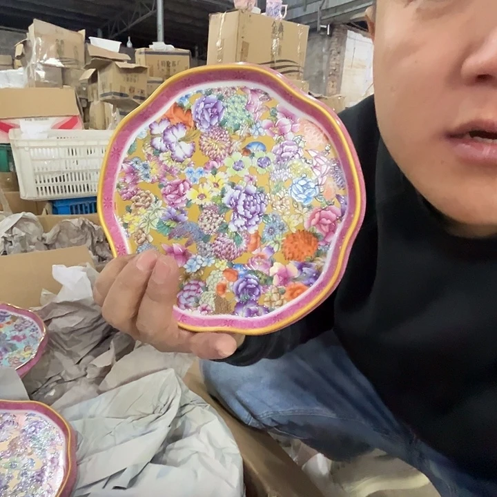 瓷片景德镇陶瓷珐琅彩盘子（画片不挑不选）