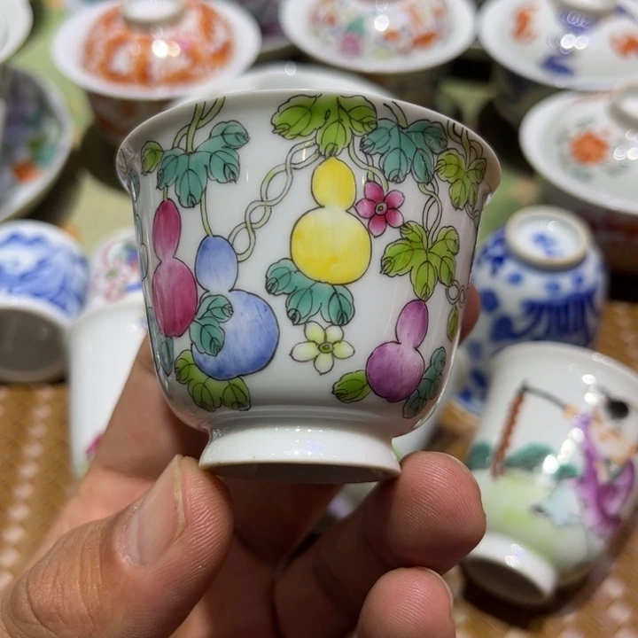 纯手绘精品盖碗杯