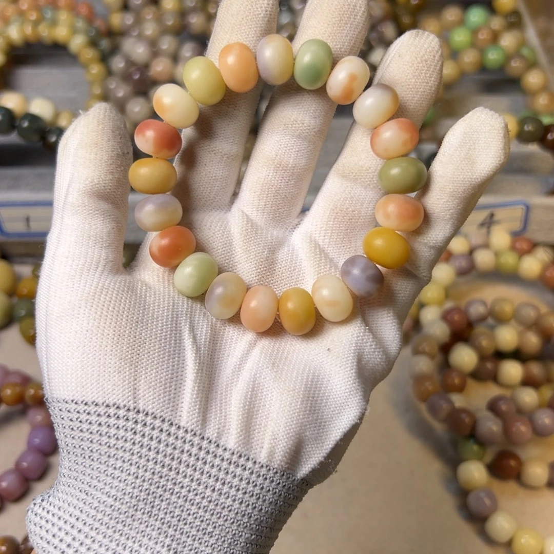 菩提根/象牙果手串干磨磨砂莫奈算盘卡13