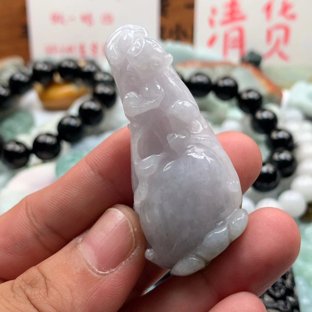 翡翠未镶嵌颈饰保真天然A货翡翠