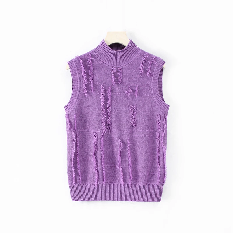 常规纯欲风修身型宽松型背心吊带宽松女装半高领休闲圆领C92