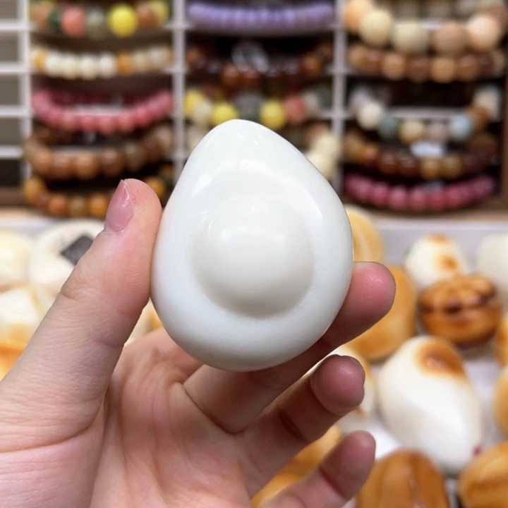 白玉菩提把件2.4.43开播瑕疵福利不退换