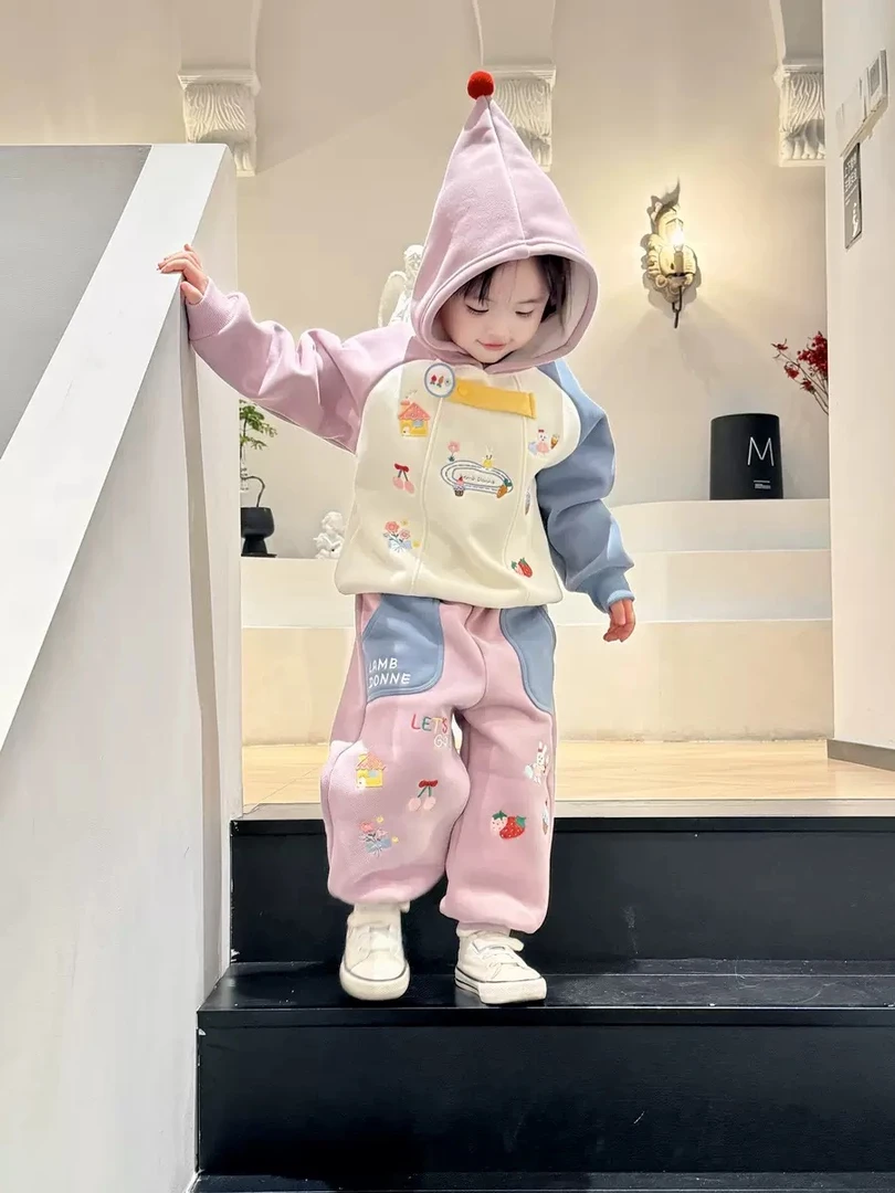 儿童冬季保暖休闲卫裤