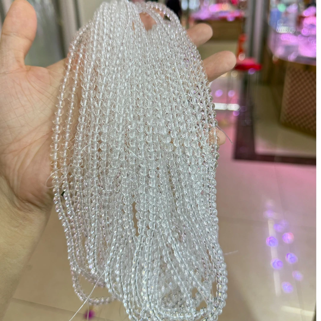 天然巴西老矿白水晶多圈手链高档天然水晶手链男女精美水晶手链女