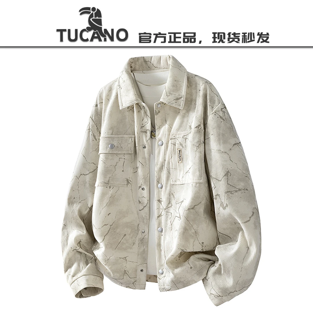 啄木鸟【官方】美式休闲翻领百搭上衣男耐磨复古灯芯绒时尚夹克外套