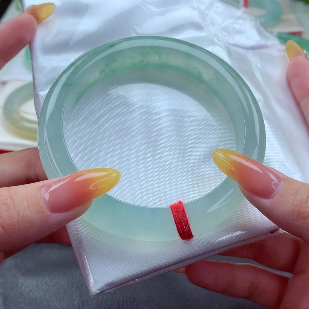 未镶嵌手镯翡翠9937大圈口必拍炸光无瑕疵