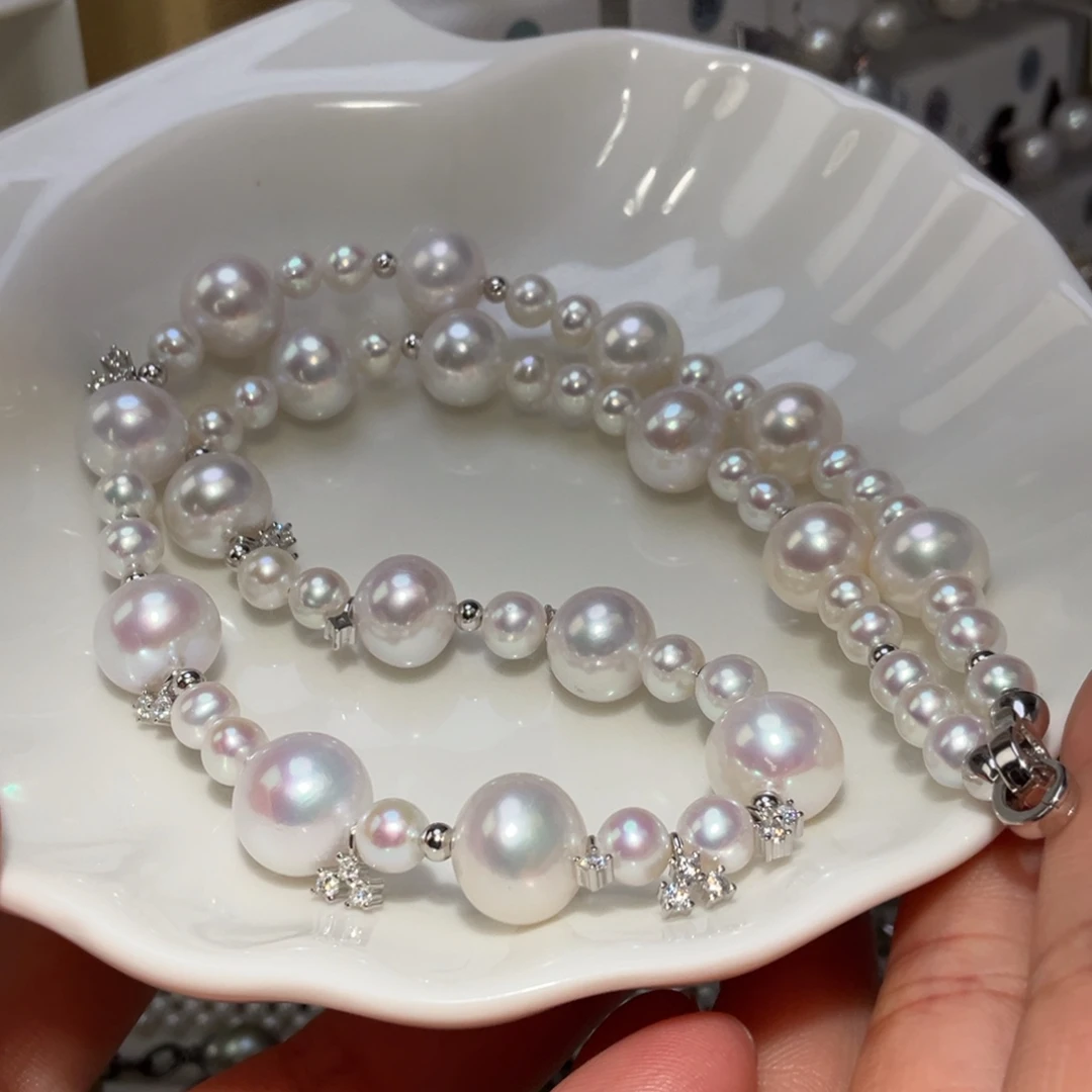 淡水珍珠颈饰银S925镶嵌
