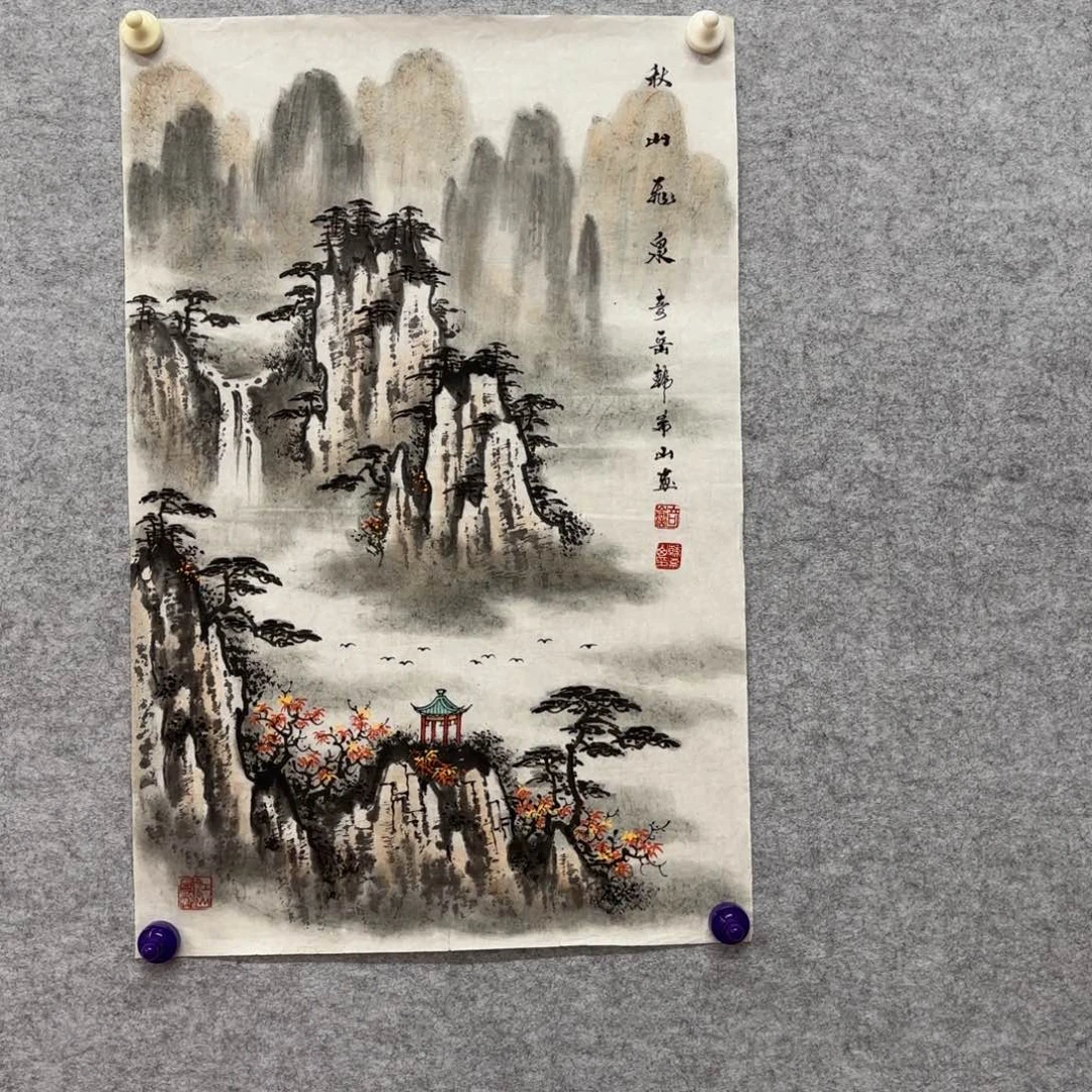 国画花鸟等图案为一体