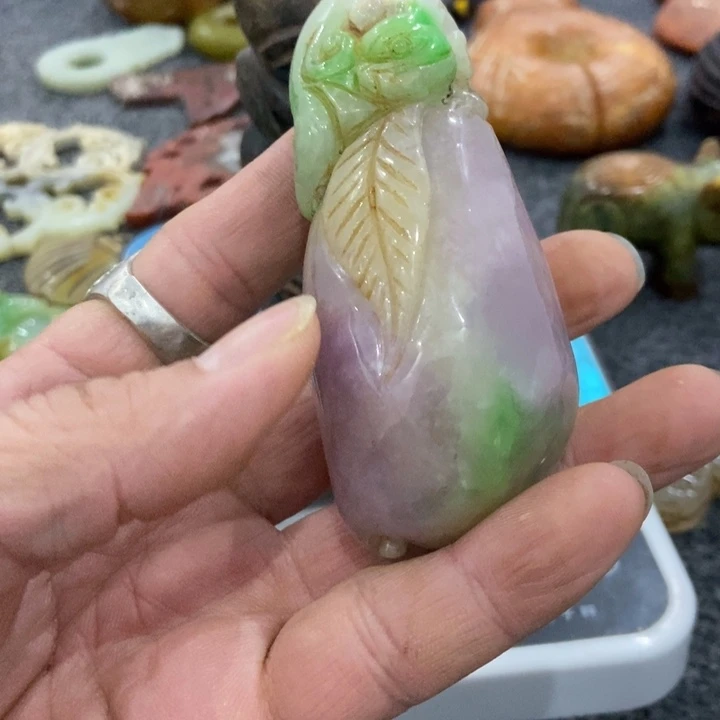 白玉菩提吊坠摆件