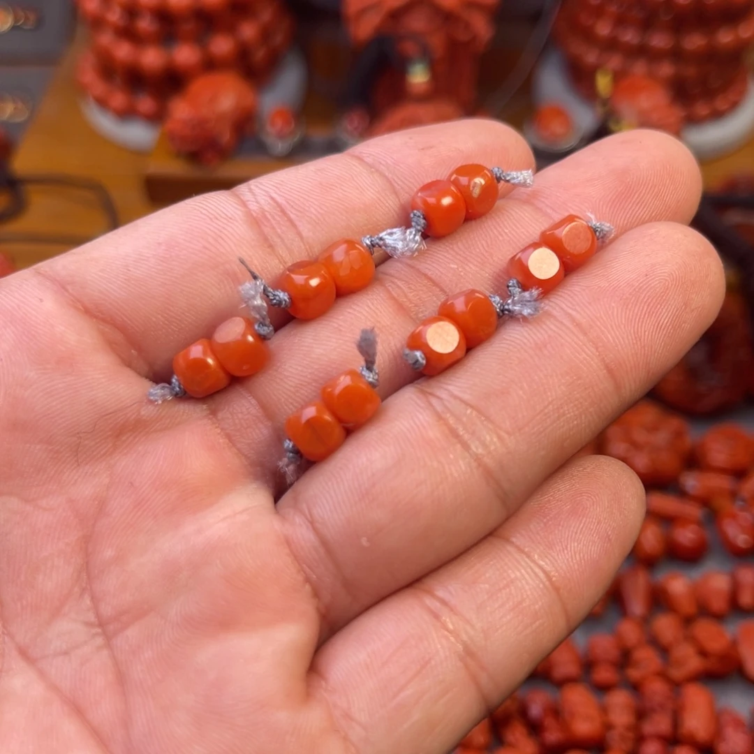 南红玛瑙未镶嵌川料精工方糖对珠卡6m多样性发货其中一件