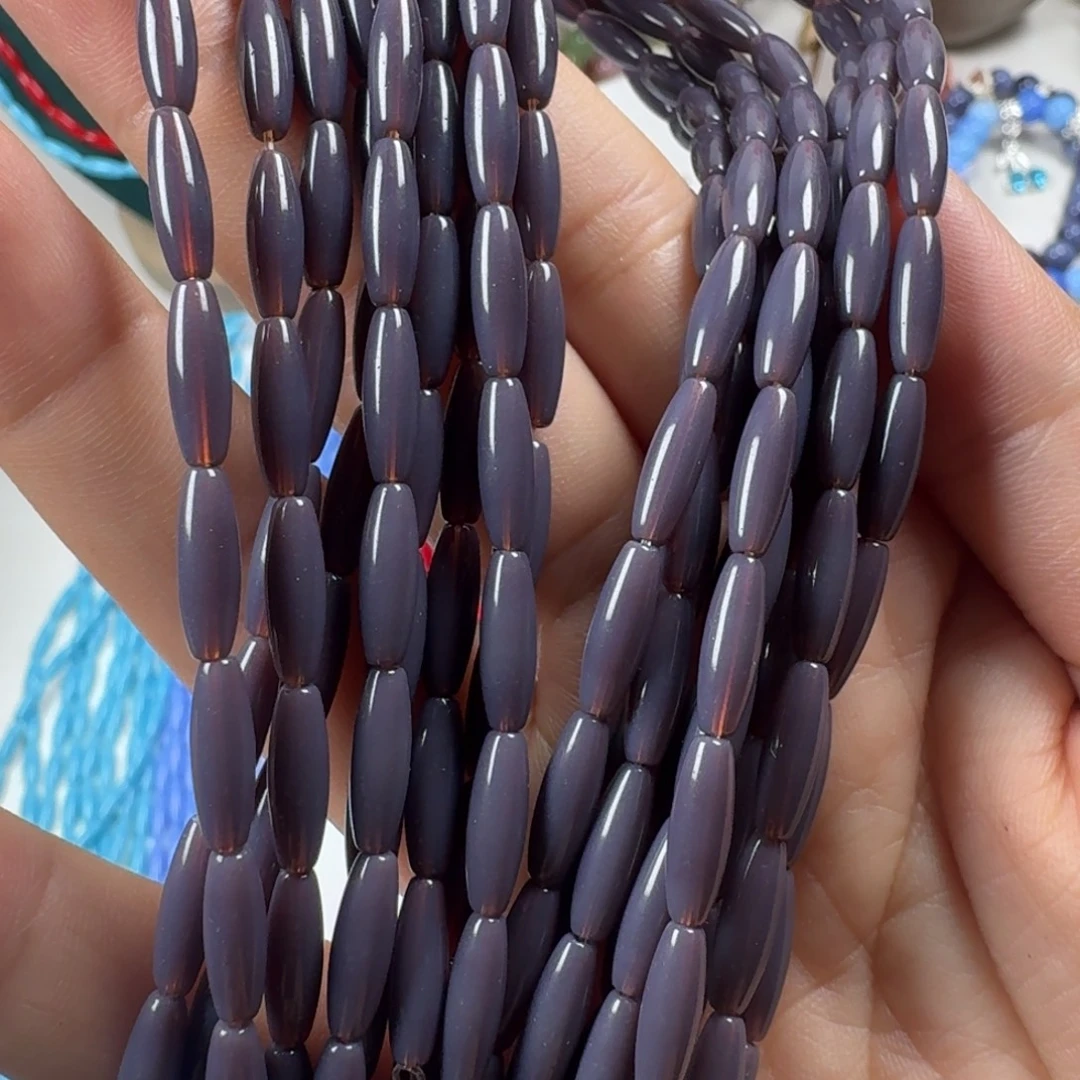 琉璃3x12mm本色米珠10条