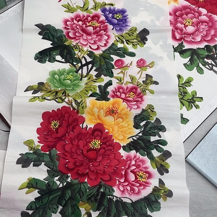 横款国画作品书法作品原稿
