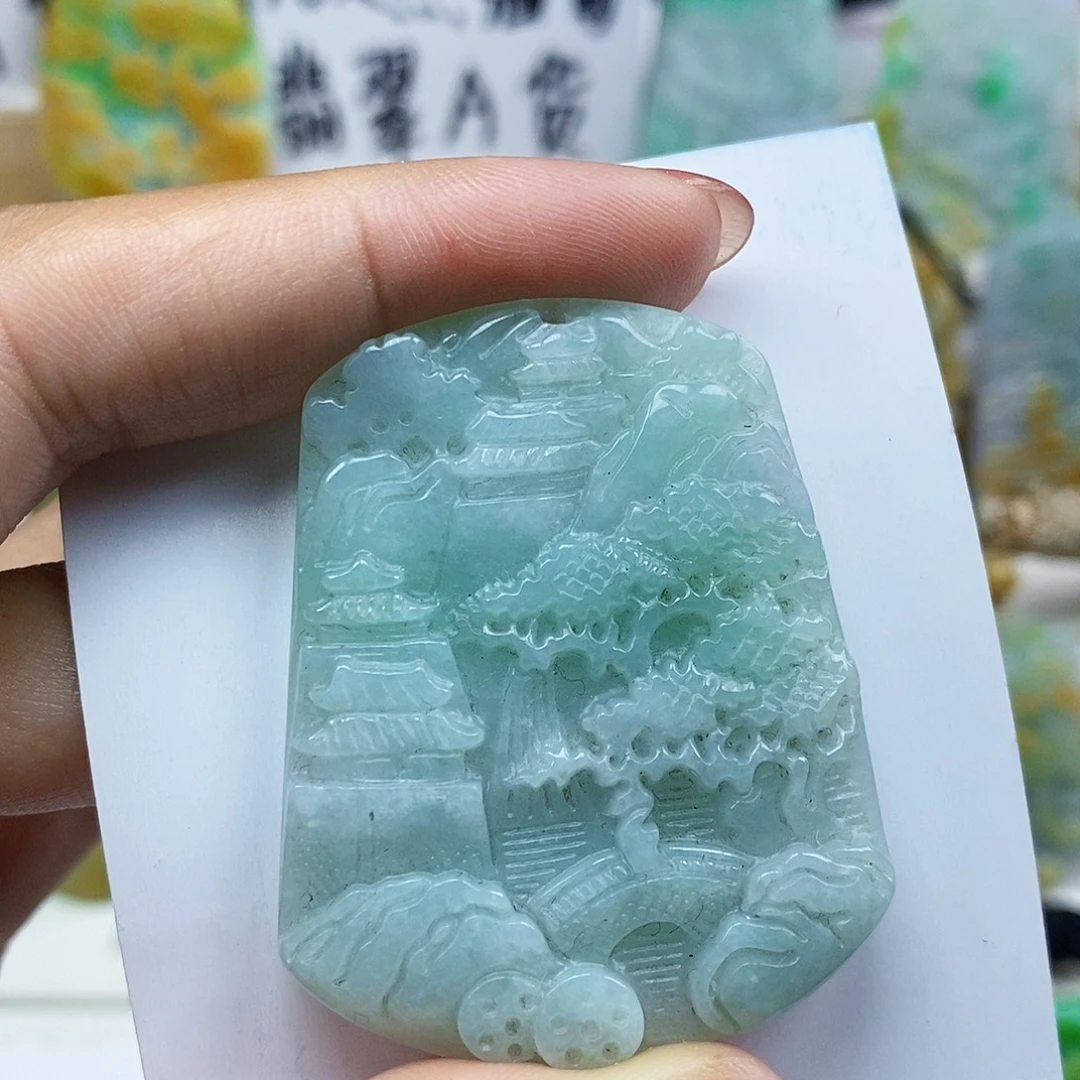 翡翠未镶嵌颈饰天然翡翠A货